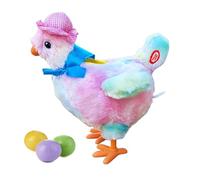 Jouets Interactifs pour Chien | Poule Qui Pond des Œufs Électrique en Peluche,Distributeur de Nourriture avec Son pour Chiot, Petit Animal et Maison