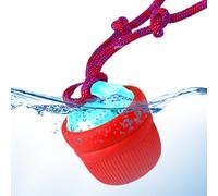 Jouets interactifs pour chiens - Boule mobile automatique de 4,57 pouces | Jouet à mâcher résistant à l'eau avec corde, jouet de scène pour petit chiot moyen et grand, piscine intérieure et extérieure