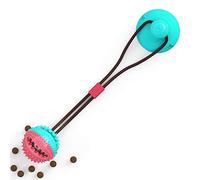 Jouets interactifs pour chiens de compagnie, ventouses de dentition pour chiens qui font des sons, balles avec ventouses fixes pour exercer l'intelligence des chiens (rouge-bleu)