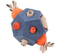 Jouets interactifs pour chiens distributeurs de collations, jouet interactif à mâcher et distribuer des récompenses - Balle d'enrichissement avec frisottis pour petites et moyennes races +