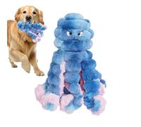 Jouets interactifs pour chiens doux pieuvre avec couineur anti-déchirure