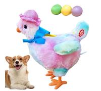 Jouets interactifs pour chiens, poule électrique qui pond des œufs pour nourrir les animaux, distributeur de nourriture interactif amusant avec son pour soulager l'ennui et l'anxiété chez les chiens
