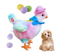 Jouets interactifs pour chiens | Poule qui pond des œufs en peluche avec son pour animaux de compagnie | Distributeur de nourriture interactif amusant avec son pour soulager l'ennui et l'anxiété chez