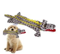 Jouets interactifs pour chiens qui grincent, jouets en peluche pour chiens,Peluche crocodile robuste et indestructible - Jouet doux interactif, soulagement de l'ennui, jouets couineurs de crocodile po
