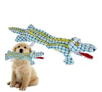 Jouets interactifs pour chiens qui grincent, jouets en peluche pour chiens,Peluche crocodile robuste et indestructible | Indestructible robuste, grinçant pour les mâcheurs agressifs, peluche interacti