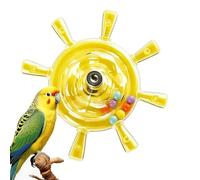 Jouets Interactifs pour Perruches,Petit Hochet Roue d'exercice à Mâcher Coloré,Accessoires Spinner pour Cage Oiseaux | pour Perruches Ondulées Conures Loris Perroquet Exercice Enrichissement Et