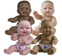 Jouets JC 14"" Beaucoup ? aimer B?b?s avec diff?rents tons de peau et corps articul?s - Lot de 4