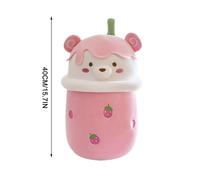 Jouets Kawaii au the au lait transformes en peluche, coussin de poupee, decoration de canape, cadeaux de decompression douce
