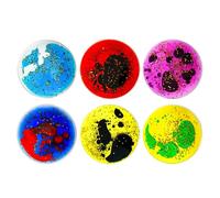 Jouets Liquides à Presser et Sentir - Sensoriel Rond Texturé avec Bulles Flottantes, Anti-Stress Amusant pour Enfants, Jouet de Développement des Compétences Motrices(6-Piece Set-2)