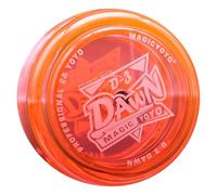 Jouets Looping Yoyo en plastique cristal lumineux Yoyo facile à jouer, tour de ficelle de base Yoyo 8 billes KK roulement débutants Yoyo pour enfant couleur de corde expédiée au (Orange transparent)