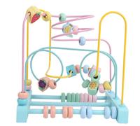 Jouets mathématiques Abacus Puzzle Jouet éducatif d'apprentissage précoce(Maze Circles Around Beads )