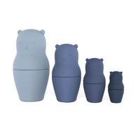 Jouets matrioshka en Silicone pour bébé, poupée éducative, Montessori, cadeau pour nouveau-né, blocs à empiler, anneau de dentition pour enfant sans BPA