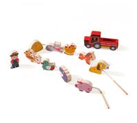 Jouets Mentaires Oriels À Empiler Montessori Pour Bébés,Maisons Forestières,Cimetière,Blocs De Forêt En Bois,Éducation De La Petite Enfance,Cadeau De Jeu - Type Threading 1