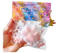 Jouets Mignons et Doux à Presser Les Pattes de Chat, Jouets Squishy Fidget, Jouets Mochi Pattes de Chat, Jouets sensoriels Kawaii, soulagement de l'anxiété des Enfants (White 1pc)
