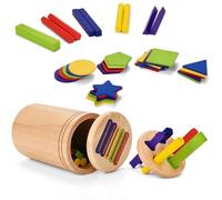 Jouets Montessori 1 2 3 Ans,2 en 1 jouets en bois pour le tri des couleurs,jeu de tri jouet de motricité,Apprendre Les Couleurs Jeu Educatif jouet en bois, pour fille et garçon, enfants 1-2-3-4 Ans