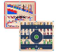 Jouets Montessori 2 en 1 pour garçons, labyrinthe magnétique de couleurs et de chiffres, cadeaux pour tout-petits garçons, labyrinthe magnétique de l'alphabet, activités d'apprentissage préscolaires