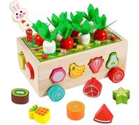 Jouets Montessori À Partir De 1 An,Jouets En Bois 7 En 1 Jeu De Ferme Jouet Moteur En Bois,Cubes À Emboîter Tri & Empilage Jouets