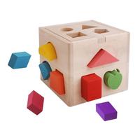 Jouets Montessori éducatifs en bois massif, formes colorées pour développer le raisonnement spatial et la pensée logique des tout-petits, boîte