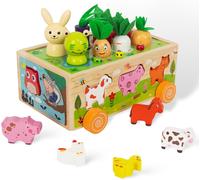 Jouets Montessori en Bois catégories Jeux Puzzle en Bois Carottes récolte Plantes Animaux Jouets éducatifs Jouets électriques Cadeaux Jouets empilables 3 Ans et +