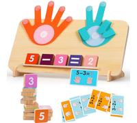 Jouets Montessori Mathématiques, Jouets de Comptage en Bois, Jeux Éducatifs Préscolaires Apprendre à Compter, Jouet Éducatif Montessori Addition et Soustraction Cadeau pour Enfant 3 4 5 6 Ans