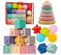 Jouets Montessori pour Bébé - Balle Sensorielle - Cube Activité Souple - Cadeau Naissance - Jeux Eveil Educatif 6 9 COFFRE A JOUETS