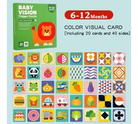 Jouets Montessori Pour Bébés,Cartes Flash Noir Et Blanc Pour Les Grands Abonnés,Cartes Colorées Pour L'éducation Alth,Jouets Pour Les - Type 6-12mouths