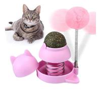 Jouets muraux à l’à chat | Balles rotatives à lécher pour chat, comestibles et saines avec boule à ressort | Jouets pour chats pour le nettoyage des dents de , friandises murales pour chats, léche