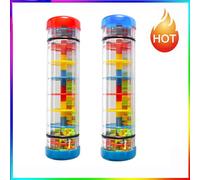Jouets Musicaux En Forme De Sablier Pour Bébé, Bâton De Pluie En Arc-En-Ciel, Jouets Éducatifs Montessori Pour Tout-Petits