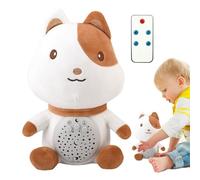 Jouets musicaux en peluche, projecteur d'animaux en peluche, poupée projecteur d'étoiles, poupée confort avec bruit blanc avec vibrations respiratoires, décoration de chambre d'enfants de