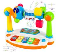 Jouets Musicaux pour Bébé - Piano et Jouets Martelant - 30 Musiques Douces - 20 Musiques Légères - Blanc