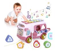 Jouets musicaux sensoriels - Non spécifié - Bus avec xylophone - Trieur de formes - Jouet à tirer - 12-18 mois