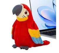 Jouets Oiseaux pour, Perroquet Realiste avec Battement d'ailes et Musique, Peluche Électronique Réaliste pour Divertissement Animaux Étagère Bureau