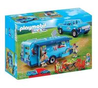 Jouets - PLAYMOBIL - 9502 - Famille avec Voiture - Caravane - Accessoires de Camping