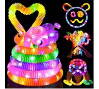 Jouets Pop Tubes LED - 12 Pièces - Lumineux - Anti-Stress - Party Favours - Tuyau Extensible