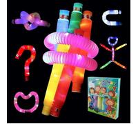 Jouets Pop Tubes Lumineux LED Anti Stress pour Enfants - 6 PCS