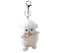 Jouets porte-clés en peluche d'agneau, jouet de mouton en peluche - Pendentif de sac à dos de mouton farci,Breloque de sac en forme de mouton blanc, jouet en peluche mignon, porte-clés souple