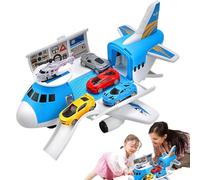 Jouets pour avion pour , avion de fret, grands avions jouets pour matériaux choisis pour avec 2 chariots et 1 autocollants, accessoires d'anniversaire pour garçons et filles