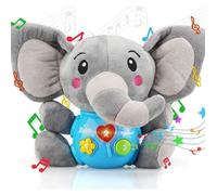 Jouets pour bébé 0 3 6 12 mois - Jouets en peluche éléphant pour bébé - Jouets musicaux pour nouveau-né pour bébé de 6 à 12 moi N°1
