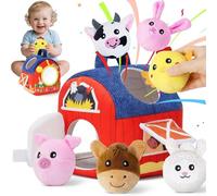 Jouets pour Bébés de 6 À 12 Mois, Ruche Amusante avec 5 Abeilles Sensorielles en Peluche, Hochet, Miroir Froissé, Jouets Montessori pour Bébés, Cadeaux d'anniversaire Et de Noël A