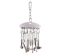 Jouets pour cage à oiseaux - Catalyseur de curiosité, jeu de recherche de puzzle interactif | Montage pratique, connectez le jouet en acier inoxydable à un ami à plumes, boostez l'énergie des jouets