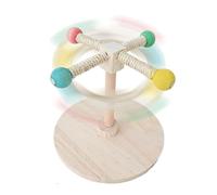 Jouets pour cage à oiseaux, jouet ludique pour perchoir à oiseaux - Jouet rotatif interactif en bois pour conure, canari, inséparable, pigeon, perruche, calopsitte