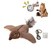 Jouets pour chat, ailes battantes, moineau, ne vole pas, jouet interactif à herbe à chat pour chaton ou petit chien, activé par le toucher, rechargeable, jouets interactifs pour chats adultes