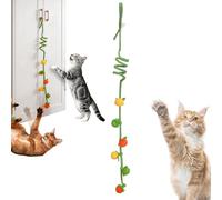 Jouets pour Chat - avec Clochette rétractable, de Montage sur Porte pour Chaton, pour Petite et Moyenne Race, Voyage, Maison, Salon, Chambre à Coucher, Exercice d'intérieur