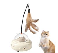 Jouets pour Chat avec Plume - Jouet électrique interactif pour Chat, Jouet électrique pour Chaton à Plumes, de Jouet pour Chat, Jouet pour Animal de Compagnie à détection électrique rechargea