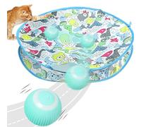 Jouets pour Chat Balle pour Chats d'intérieur, Jeu de Capture de Souris à Cache-Cache avec Balle à roulement Automatique, Jouets de Chasse pour Chat, Jouet interactif Automatique pour Chat