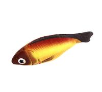 Jouets pour chat en forme de poisson rouge - Jouets interactifs doux et durables pour l'exercice en intérieur - HTg282 (or, taille unique)