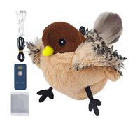 Jouets pour chaton à gazouillis automatique, jouets pour chat, oiseau battant - Jouets interactifs réalistes en plumes de chat, pour chatons doux et confortables infusés pour toutes les races, j