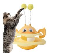 Jouets pour Chats, Jouets interactifs pour Chats d'intérieur - Jouets à culbuter pour Petits Chats Abeilles - Assiette de Jeu rotative Little Bee Design pour Chats de Taille Moyenne et Petite