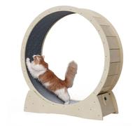Jouets pour Chats Petit rouleau de tapis roulant for chat, aucune installation, aucun espace requis, cadre d'escalade for chat, roue de course for chat en bois massif Tapis roulant pour Chat(A,M)