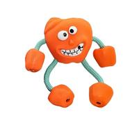 Jouets pour chien en caoutchouc dur | Jouets couineurs interactifs orange pour chiens de grande et moyenne taille d'intérieur et d'extérieur